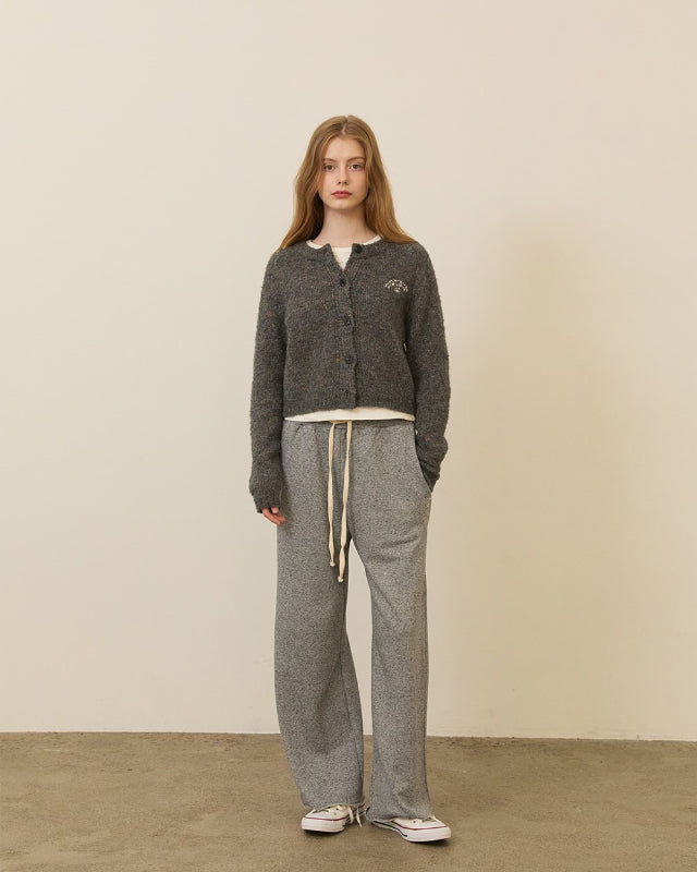 【バーンストア】ooowl /    BOUCLE KNIT CARDIGAN CHARCOAL