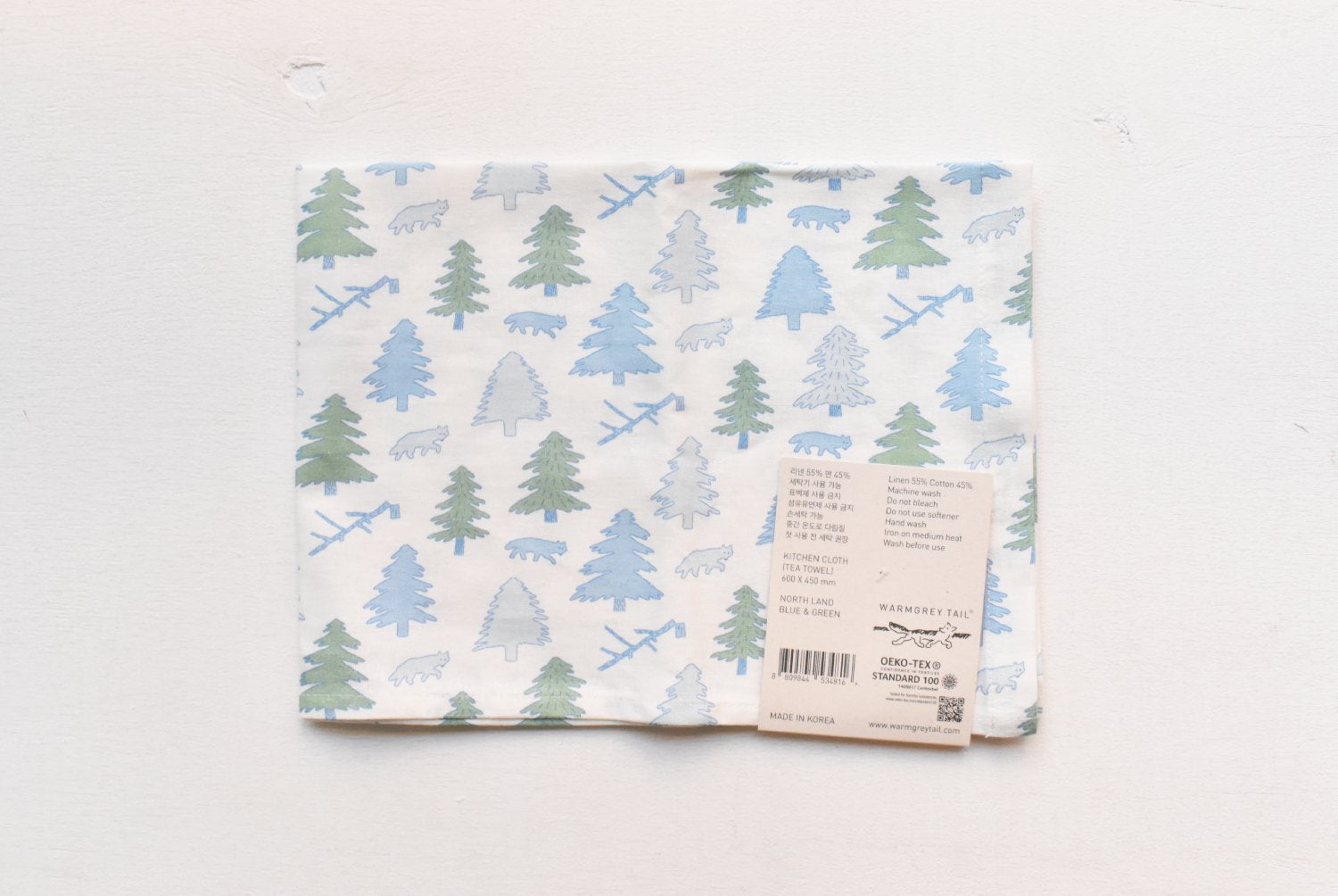 【バーンストア】WARMGREY TAIL / NORTH LAND KITCHEN CLOTH - BLUE & GREEN