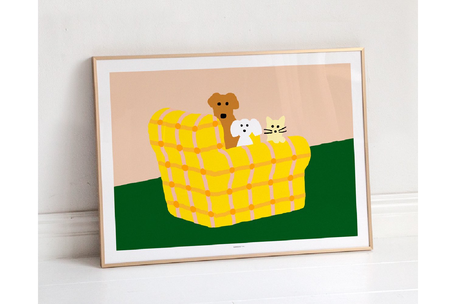 【バーンストア】WARMGREY TAIL / ARMCHAIR DOGS & CAT POSTER 500mm x 700mm