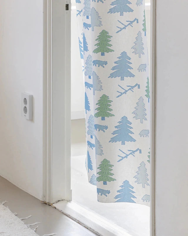WARMGREY TAIL(ウォームグレーテール）/  NORTH LAND DOOR CURTAIN - BLUE & GREEN【バーンストア】 (コピー)