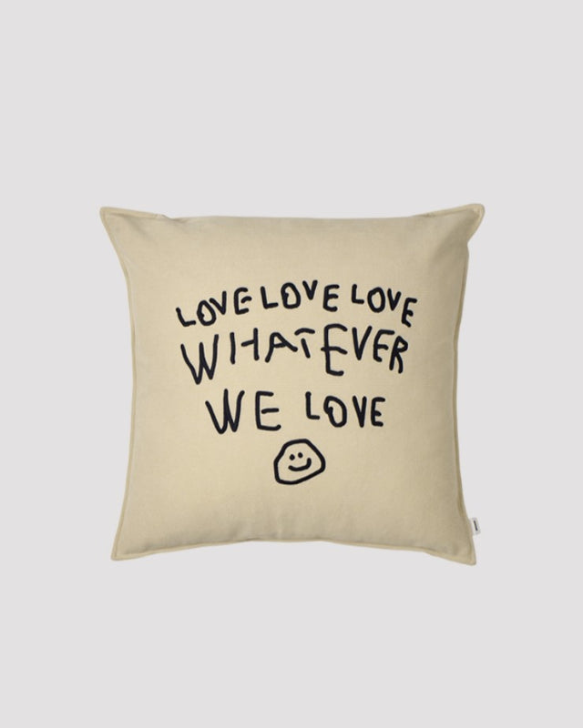 【バーンストア】ooowl / CUSHION COVER WE LOVE BEIGE