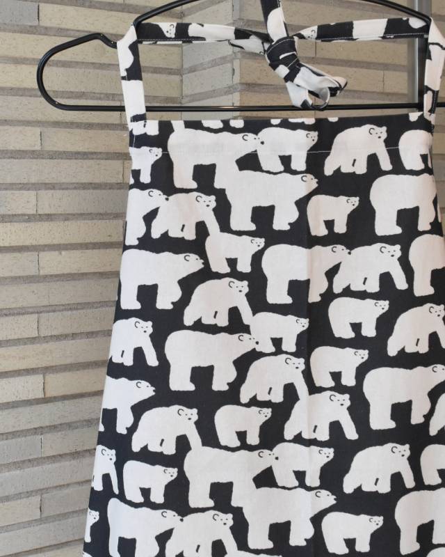 WARMGREY TAIL(ウォームグレーテール）/ POLAR BEARS APRON BLACK【バーンストア】