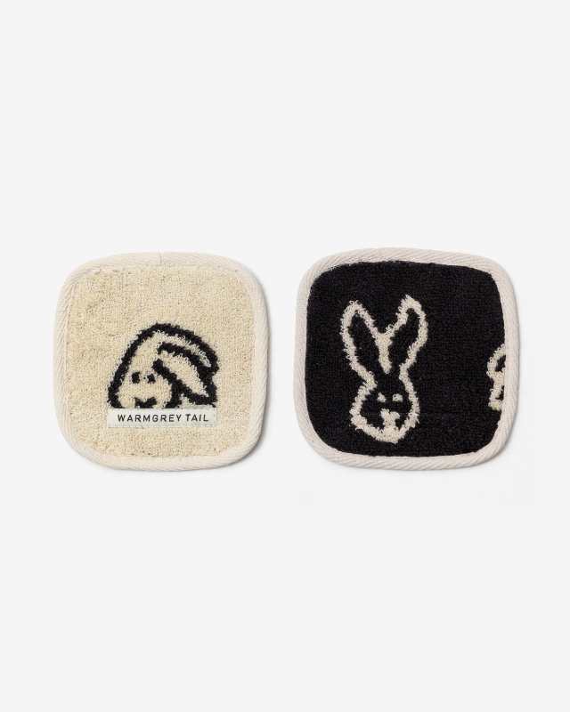 WARMGREY TAIL(ウォームグレーテール）/  BUNNY BUNNY TOWEL COASTER - CREAM コースター【バーンストア】