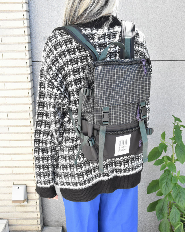 TOPO DESIGNS (トポデザイン）/ ROVER PACK MINI ‐ Black/Grid 【バーンストア】