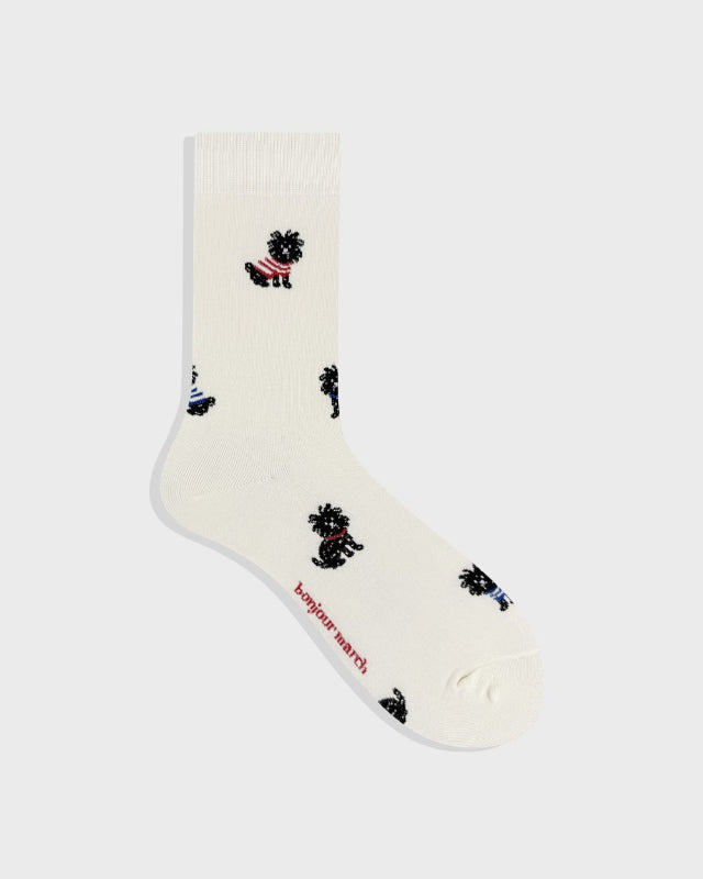 【バーンストア】Bonjour March / Shaggy puppy  socks Black