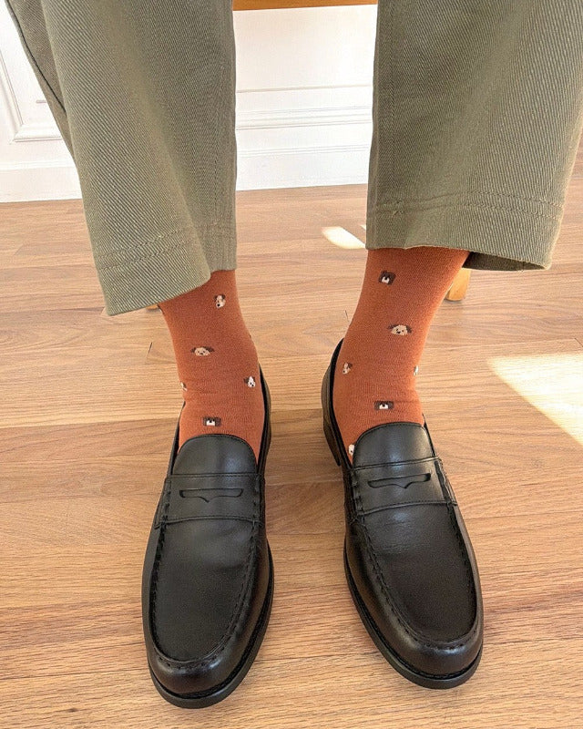 【バーンストア】Bonjour March /Companion dog socks - men