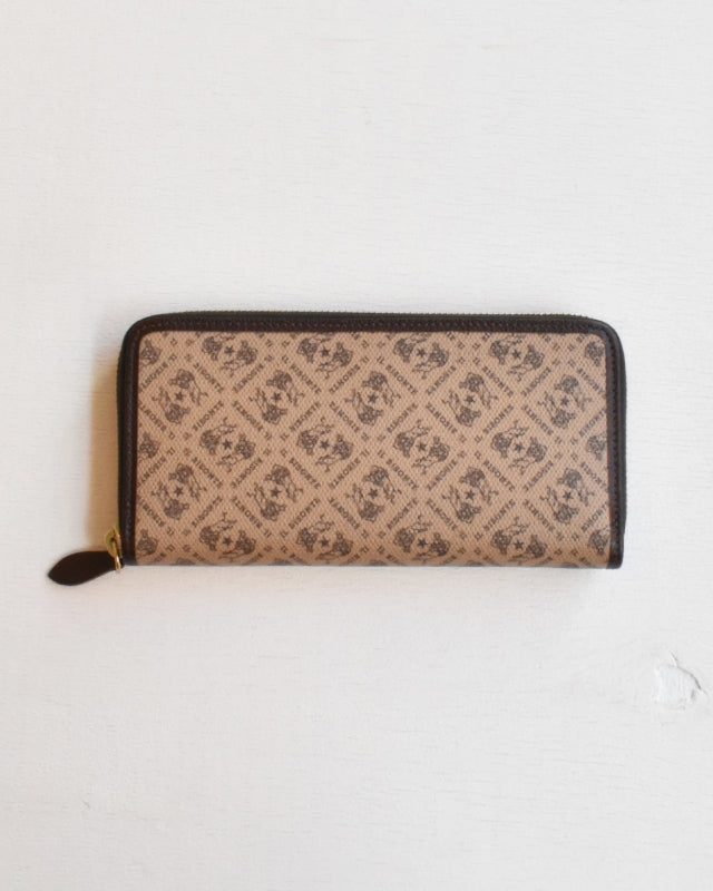 【イルビゾンテ】モノグラム プリント レザー ロングウォレット 54262305128