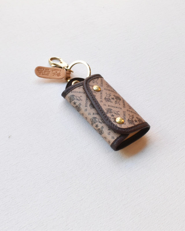 【イルビゾンテ】モノグラム プリント レザー キーケース 54262305229