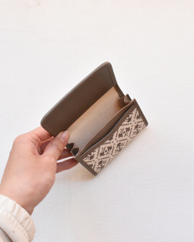 【イルビゾンテ】モノグラム プリント レザー カードケース  54262305129