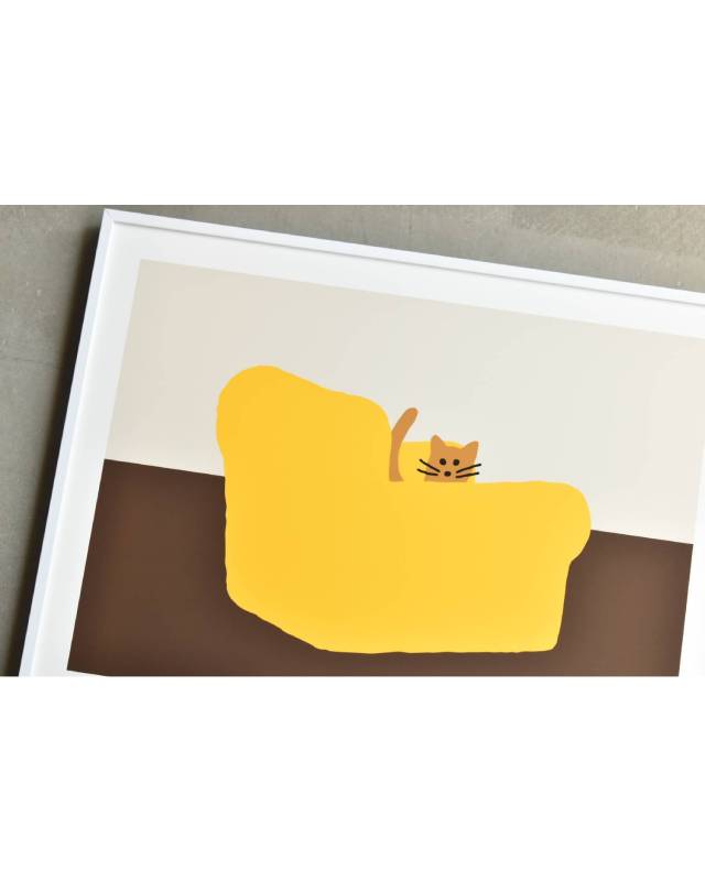 WARMGREY TAIL(ウォームグレーテール）/ ARMCHAIR - YELLOW POSTER