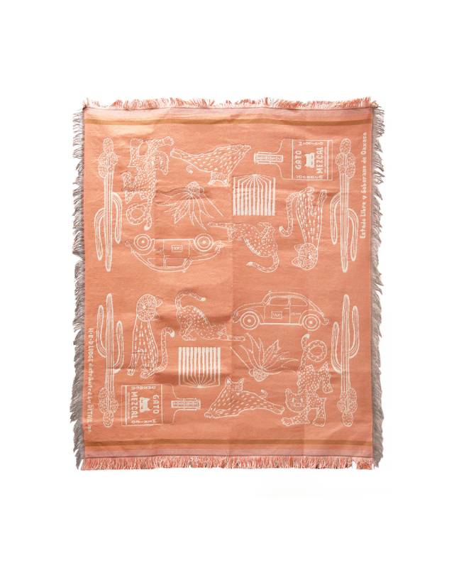 HERE by DETAIL / OAX Throwket "Cat and more  Apricot"