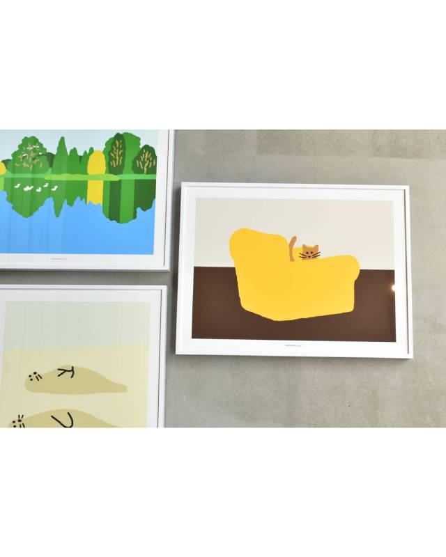 WARMGREY TAIL(ウォームグレーテール）/ ARMCHAIR - YELLOW POSTER