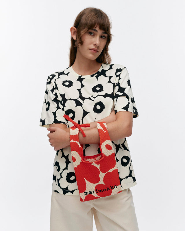 【送料込】 Mini Knitted マリメッコ】 Tote 52253694145 トートバッグ Unikko バッグ