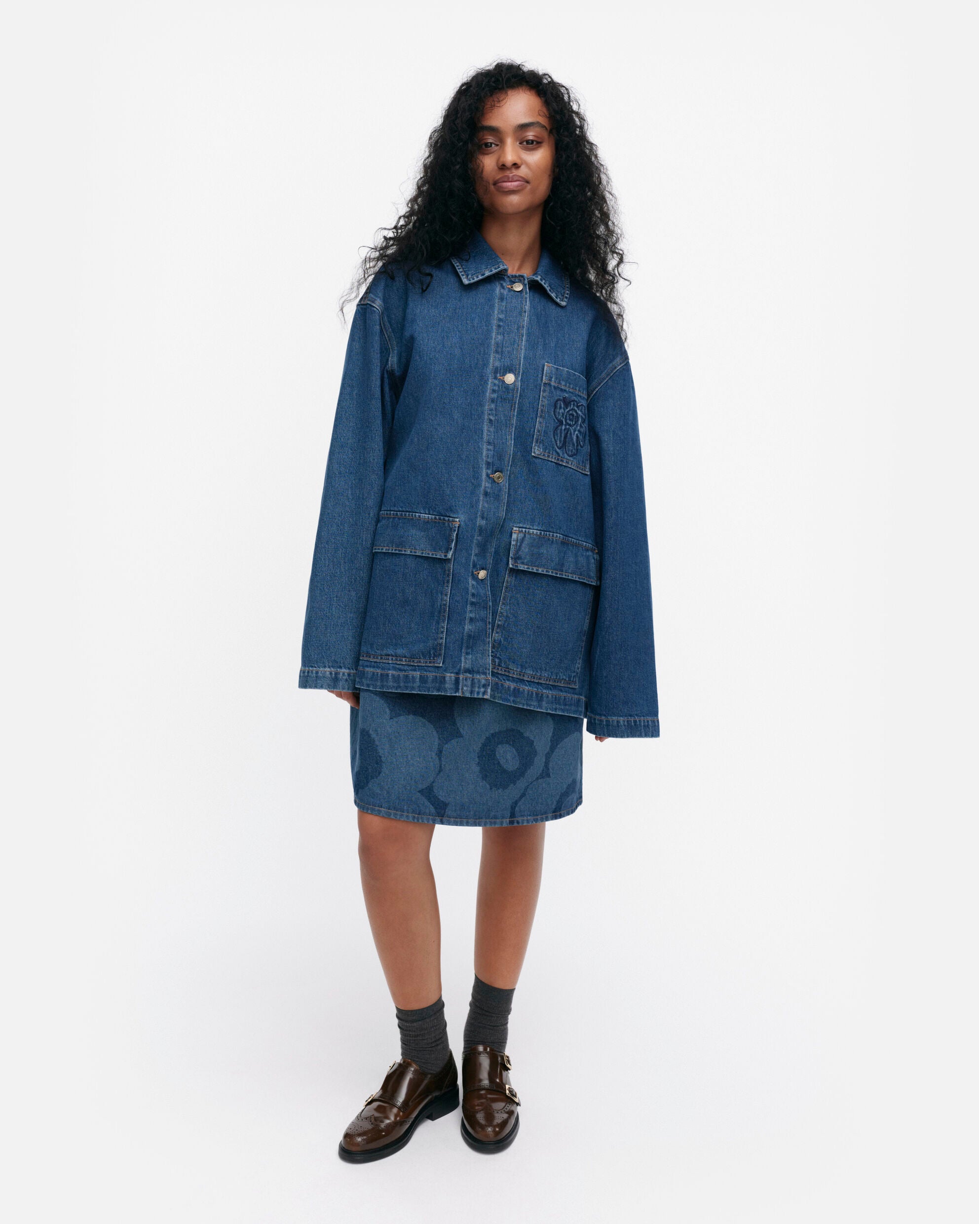 【マリメッコ】Maridenim Poweri Unikko ジャケット　52259194470