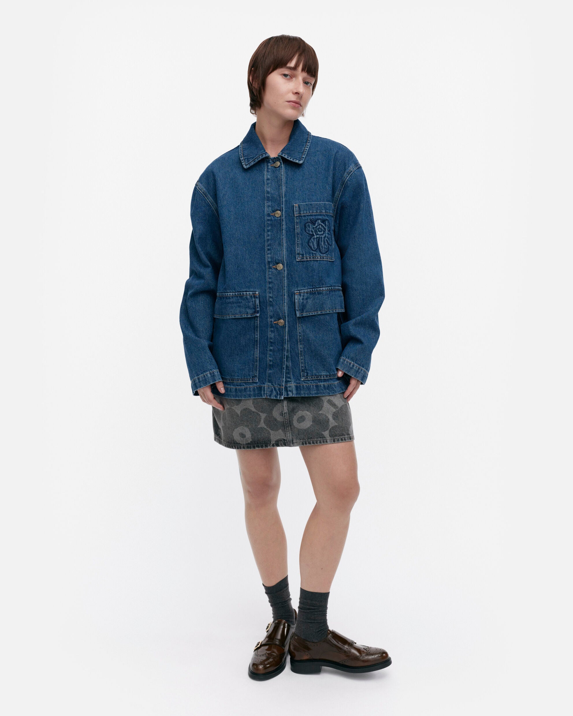 【マリメッコ】Maridenim Poweri Unikko ジャケット　52259194470
