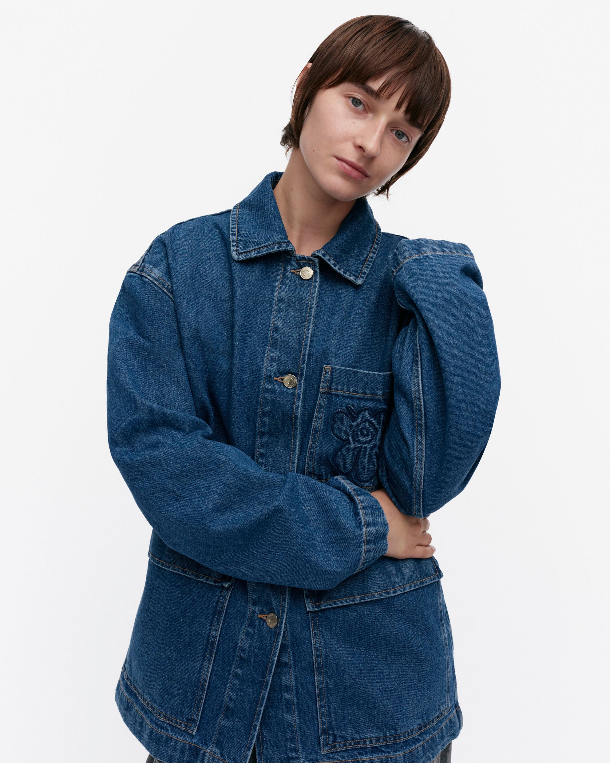 【マリメッコ】Maridenim Poweri Unikko ジャケット　52259194470