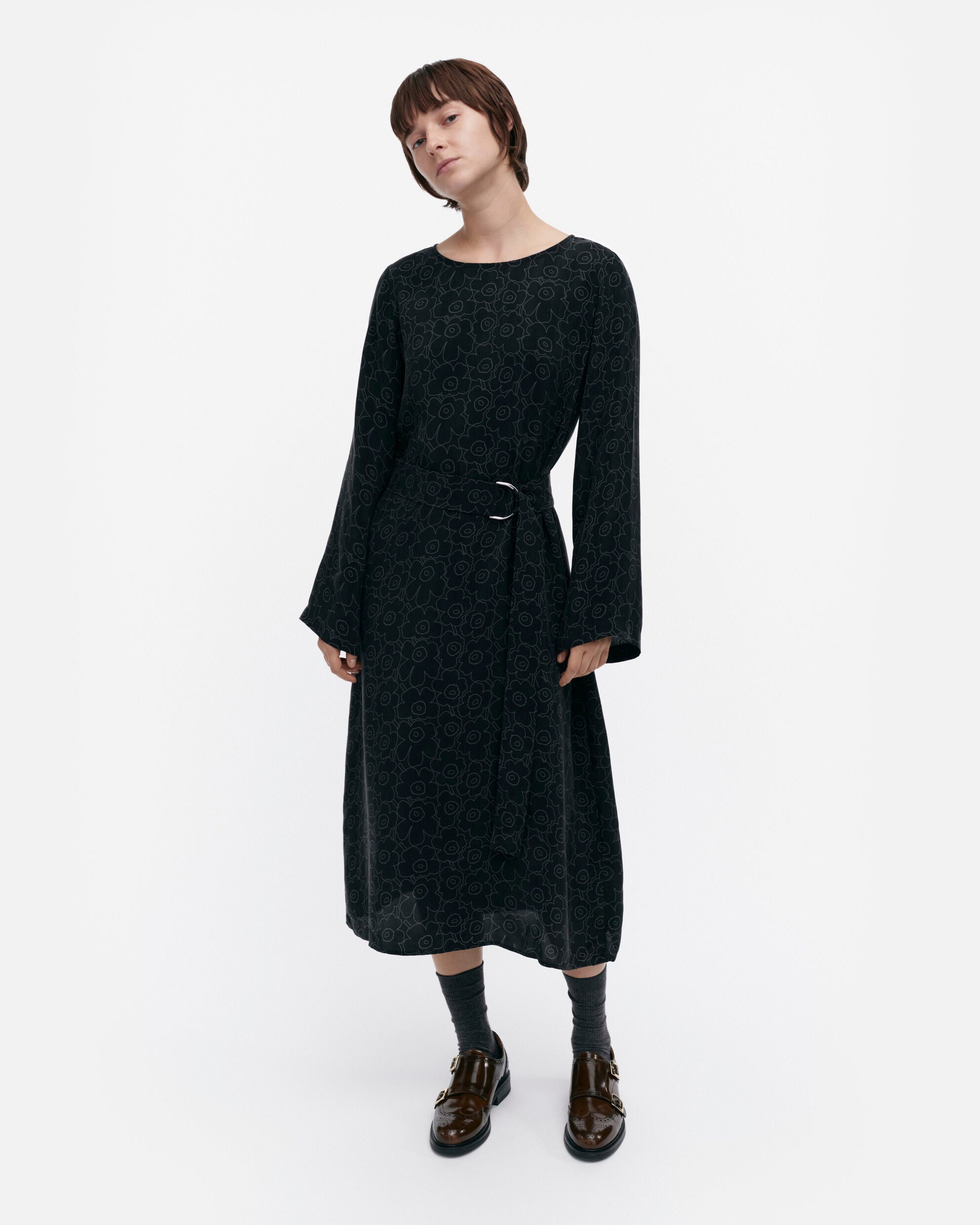 マリメッコ 長袖ワンピース marimekko ウニッコ長袖ワンピースXS - メルカリ