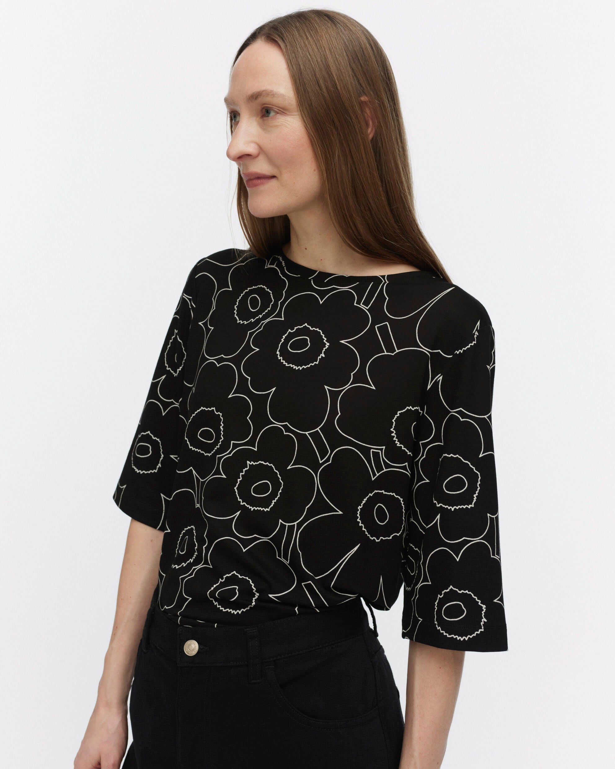 【マリメッコ】Kollaasi Piirto  Unikko Tシャツ 52259594785