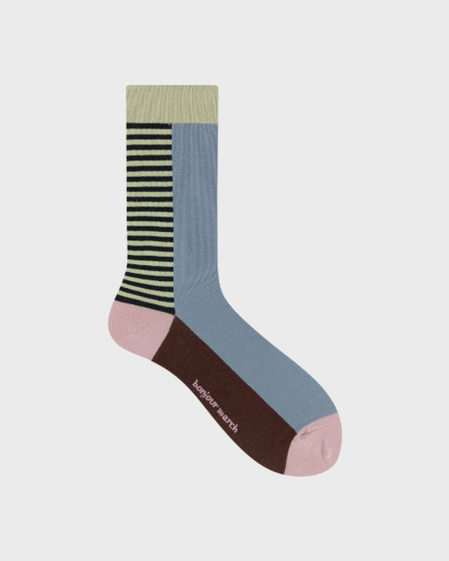 【バーンストア】Bonjour March / Colored paper socks Blue