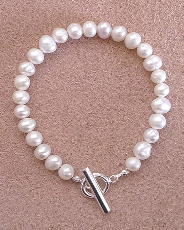 ROSETTAPRAYER（ロゼッタプレア） /  FRESH WATER PEARL TOGGLE BRACELE [PEARL]【バーンストア】
