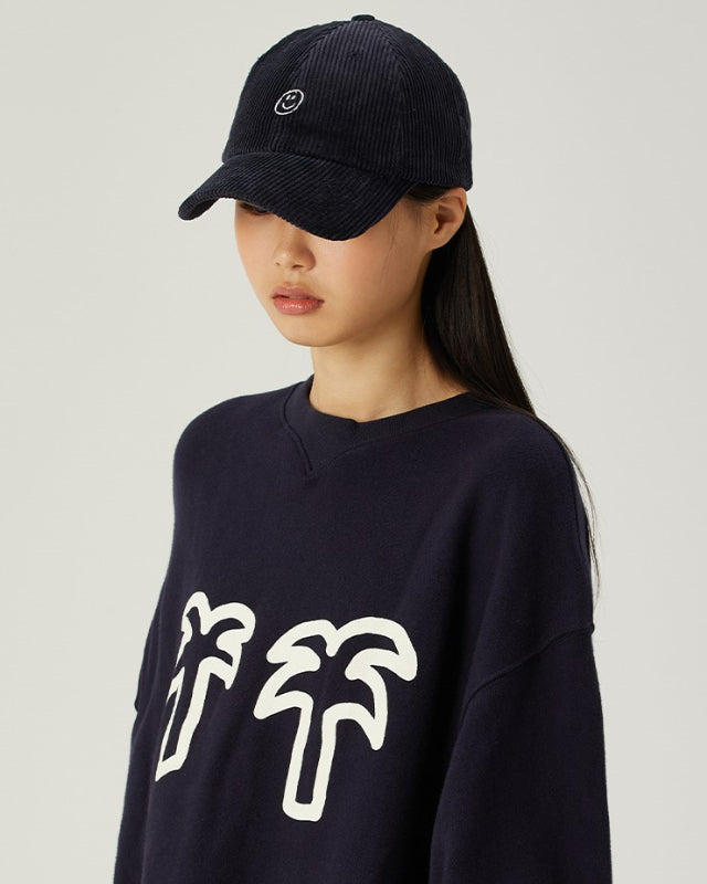 【バーンストア】ooowl /  CORDUROY CAP LOVE DARK NAVY