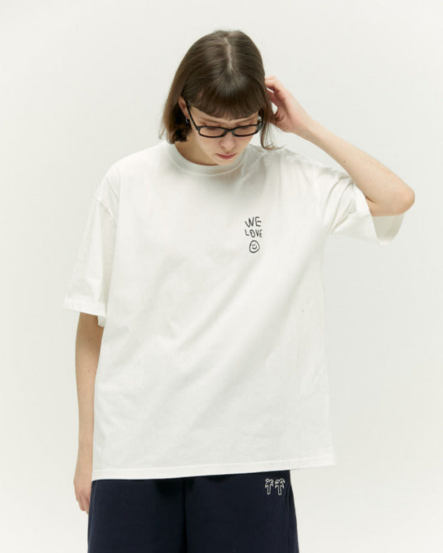 【バーンストア】ooowl /   T SHIRT WE LOVE WHITE