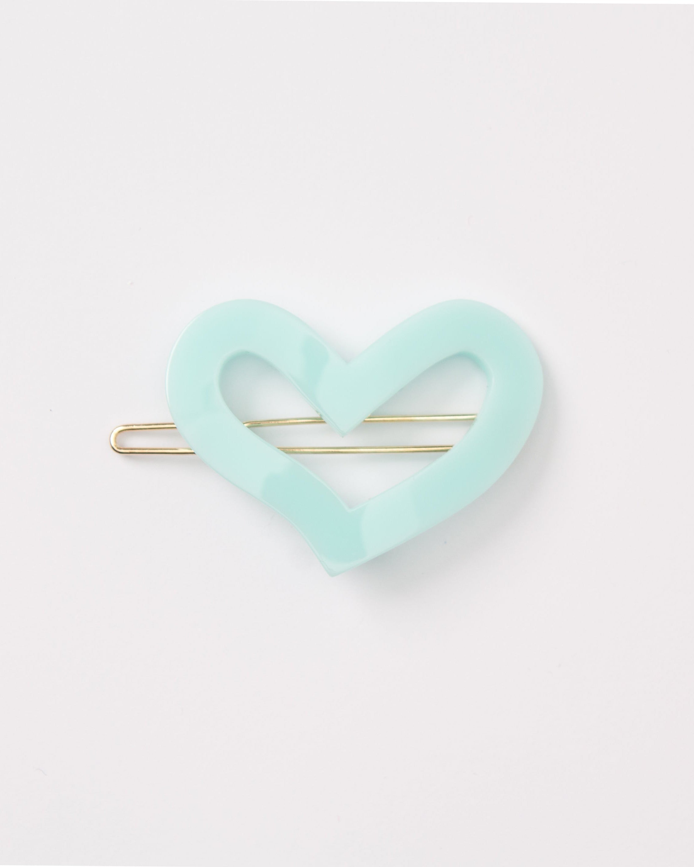 BIB MILK(ビブミルク)  /  OPEN HEART BARRETTE 5cm ミント【バーンストア】