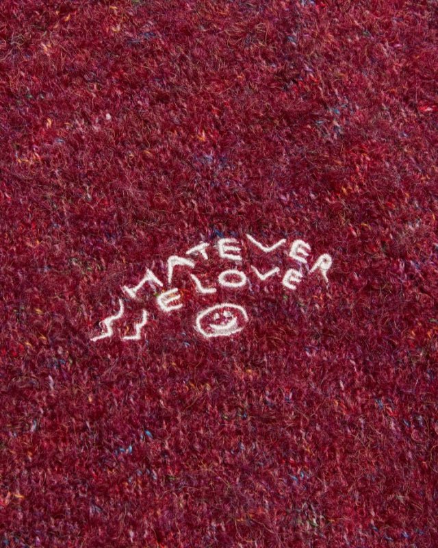 【バーンストア】ooowl /    BOUCLE KNIT CARDIGAN BURGUNDY