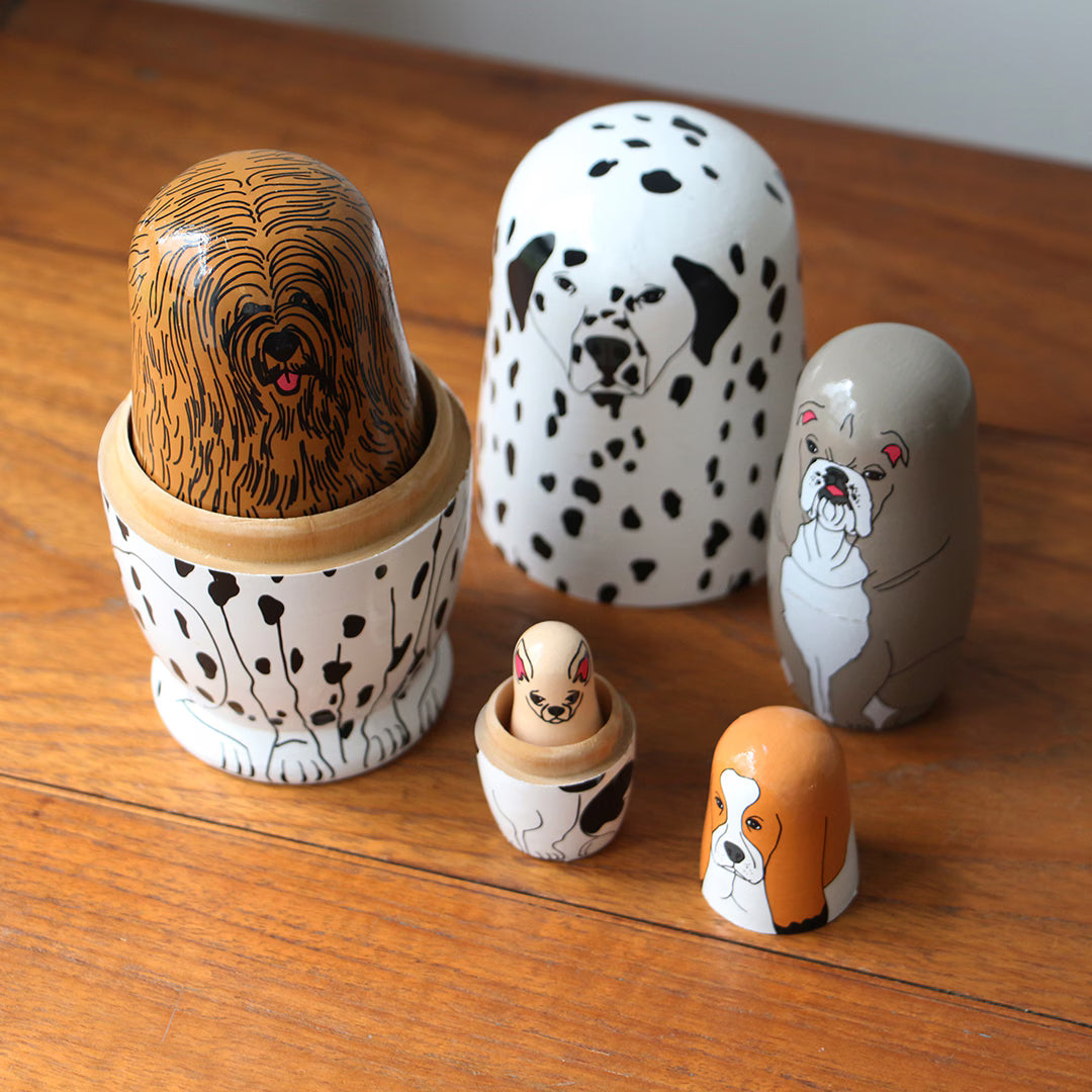 MIDORI KOMATSU(ミドリコマツ)/ Partners Matryoshka：パートナーズ　犬のマトリョーシカ  【サラダボゥル】
