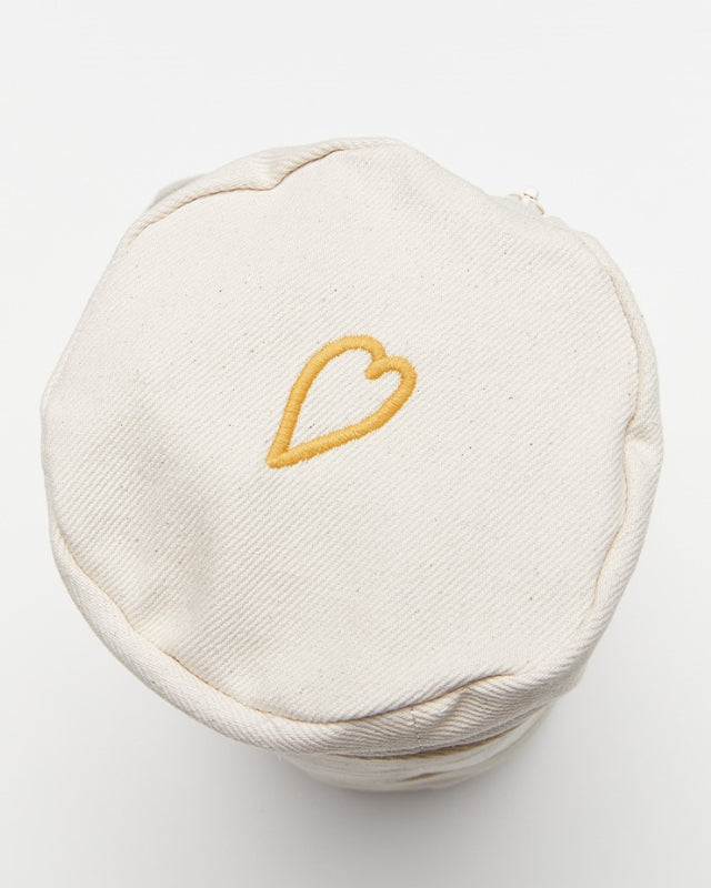 【バーンストア】ooowl / COTTON DUFFLE BAG MINI WE LOVE ECRU