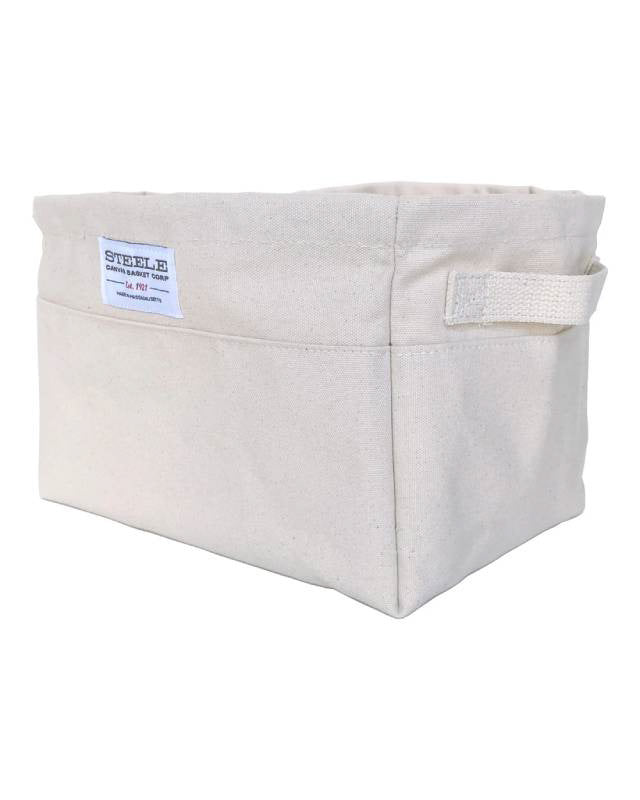 STEELE CANVAS BASKET(スチールキャンバスバスケット) /Small Canvas Storage Bin-Natural-【バーンストア】
