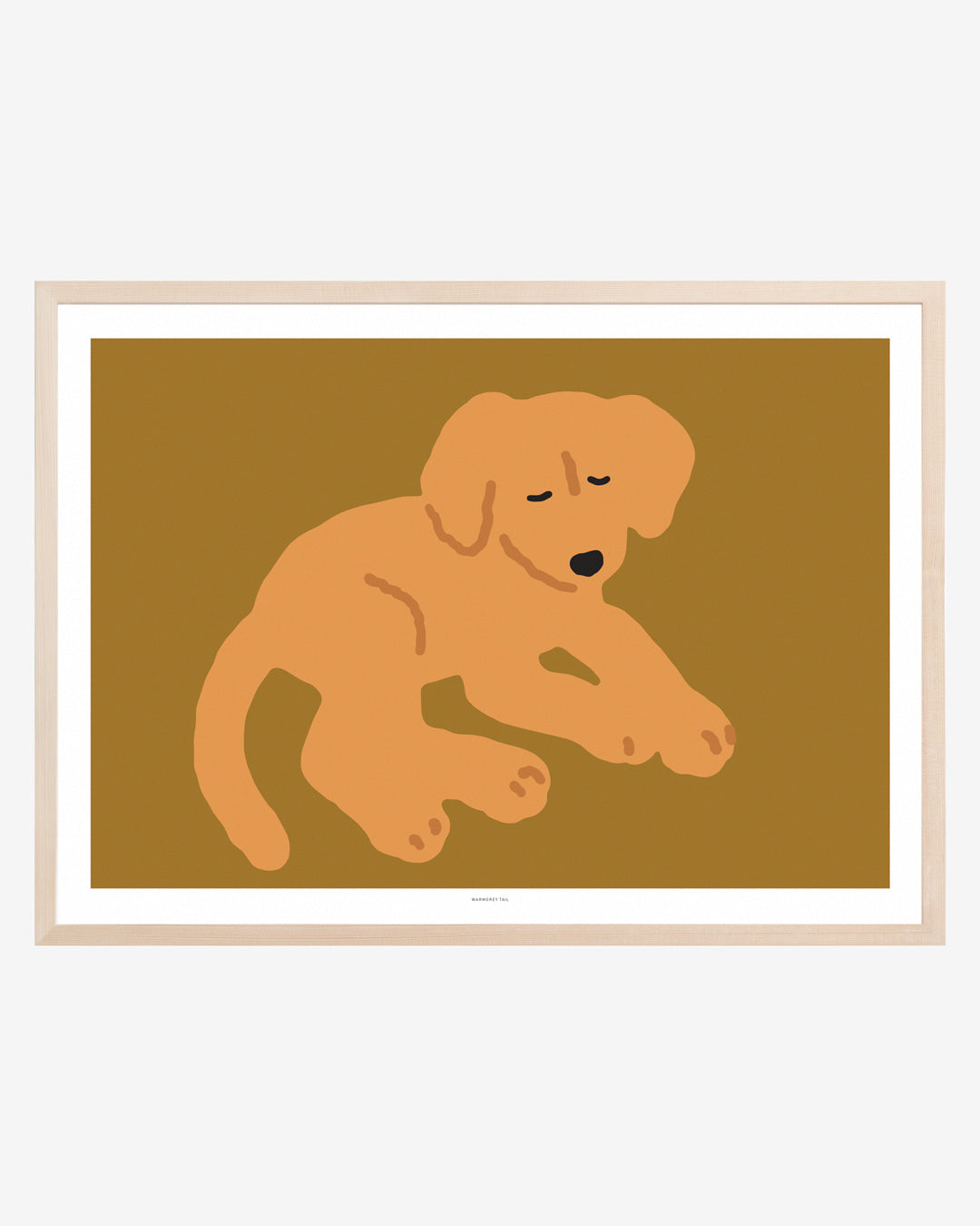 WARMGREY TAIL / 웜그레이테일　ポスター(フレーム込み) WARMGREY TAIL(ウォームグレーテール）/ SLEEPING DOG POSTER 300mm x