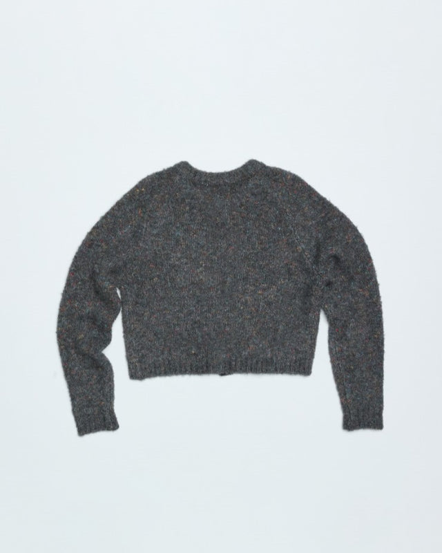 【バーンストア】ooowl /    BOUCLE KNIT CARDIGAN CHARCOAL