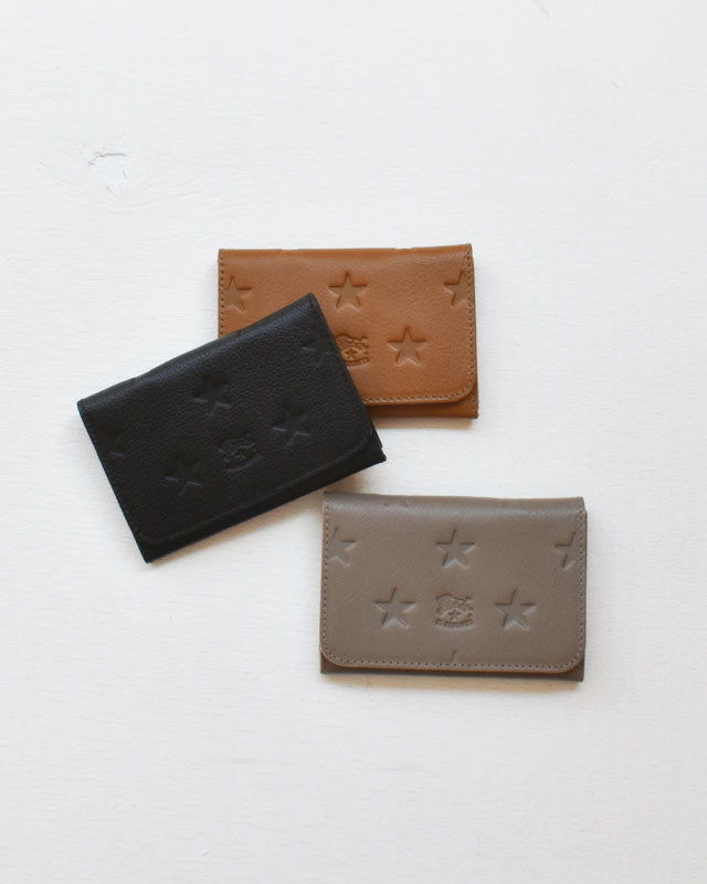 【イルビゾンテ】スター エンボスド レザー カードケース 54262306160