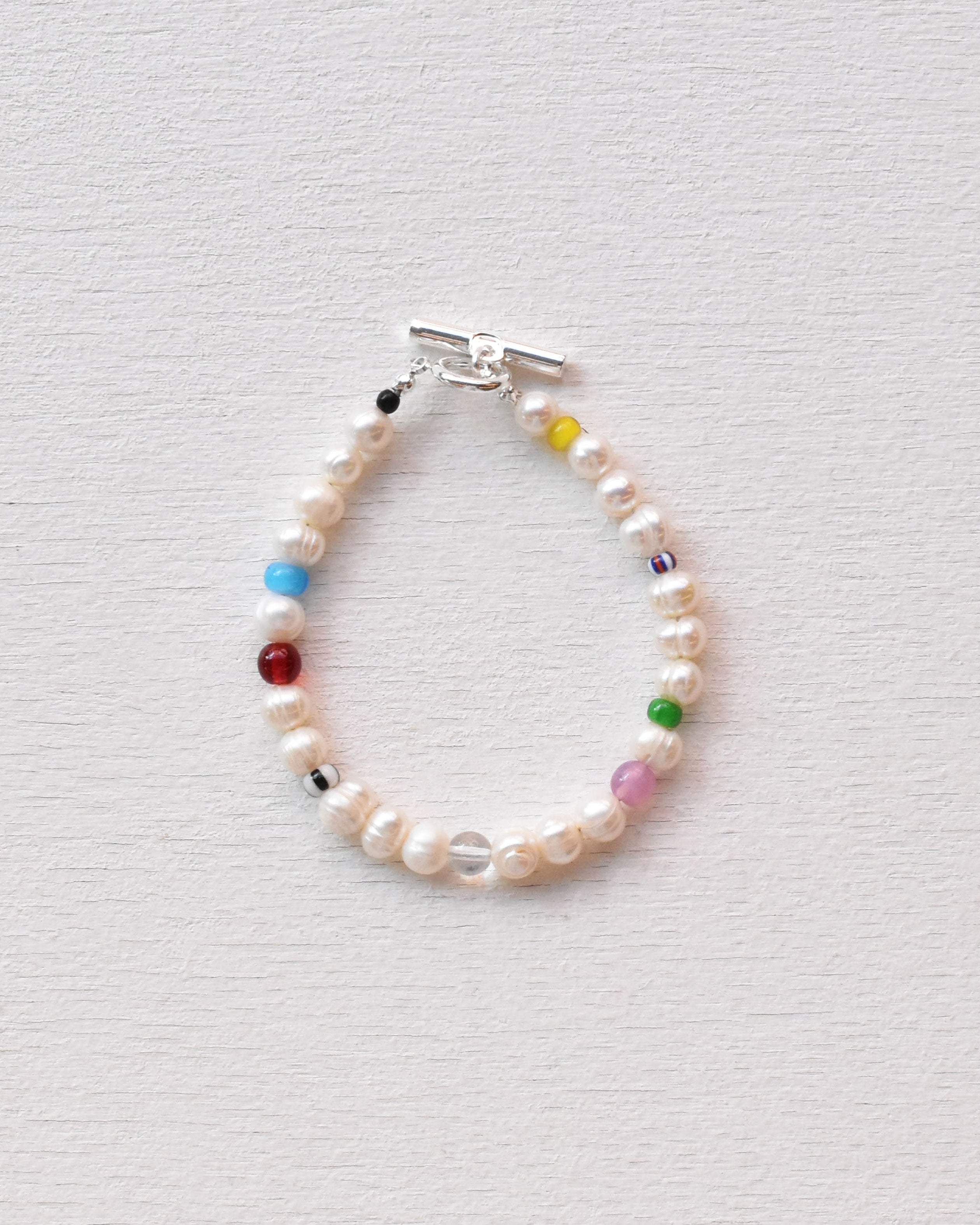 ROSETTAPRAYER（ロゼッタプレア） /  FRESH WATER PEARL TOGGLE BRACELE [MIX BEADS]【バーンストア】
