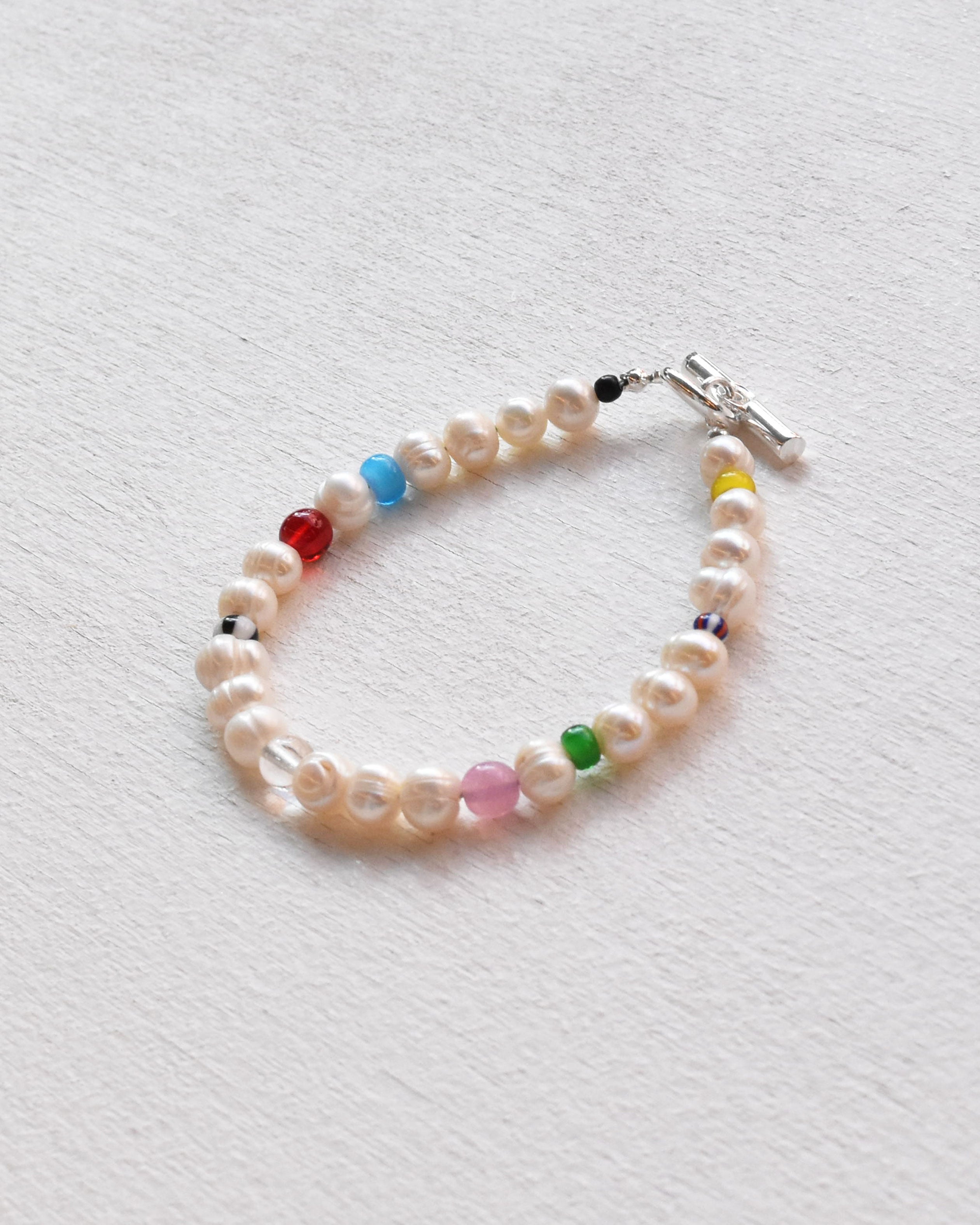 ROSETTAPRAYER（ロゼッタプレア） /  FRESH WATER PEARL TOGGLE BRACELE [MIX BEADS]【バーンストア】