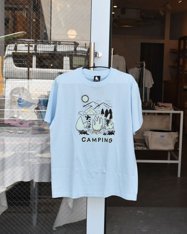GLOW CASPER(グロウキャスパー) / MIDNIGHT CAMP Tシャツ -BLUE【バーンストア】