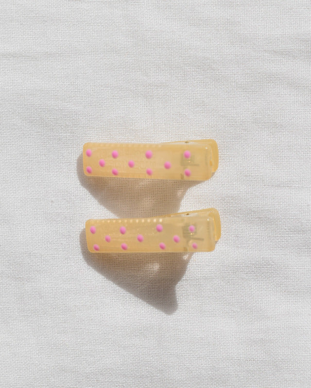 BIB MILK(ビブミルク) / FROST DOTS MINI CLIPS  2PCS ライトピンク 【バーンストア】