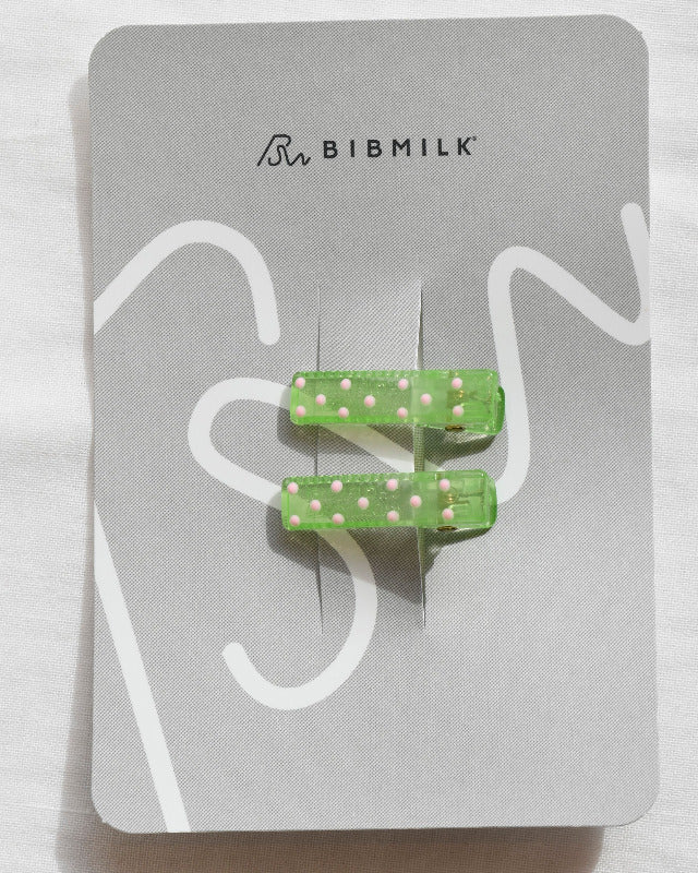 BIB MILK(ビブミルク) / FROST DOTS MINI CLIPS  2PCS グリーン 【バーンストア】