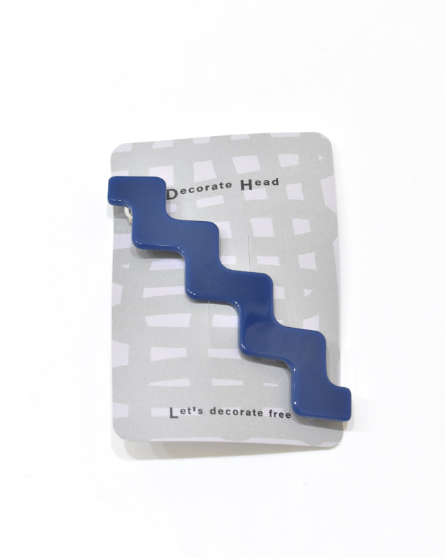 BIB MILK(ビブミルク) /  DECORATE HEAD LINE GRAPH BARRETTE　ネイビー【バーンストア】