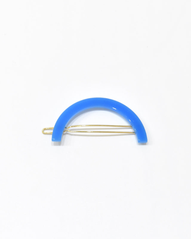 BIB MILK(ビブミルク) /  DECORATE HEAD SEMI-CIRCLE BARRETTE ブルー【バーンストア】