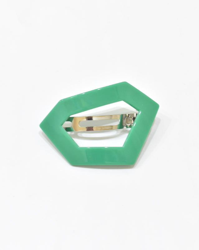 BIB MILK(ビブミルク) /  DECORATE HEAD HEXAGON BARRETTE　グリーン【バーンストア】