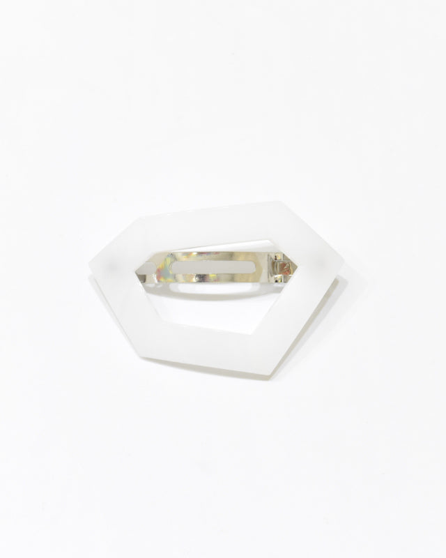 BIB MILK(ビブミルク) /  DECORATE HEAD HEXAGON BARRETTE　WHITE 【バーンストア】
