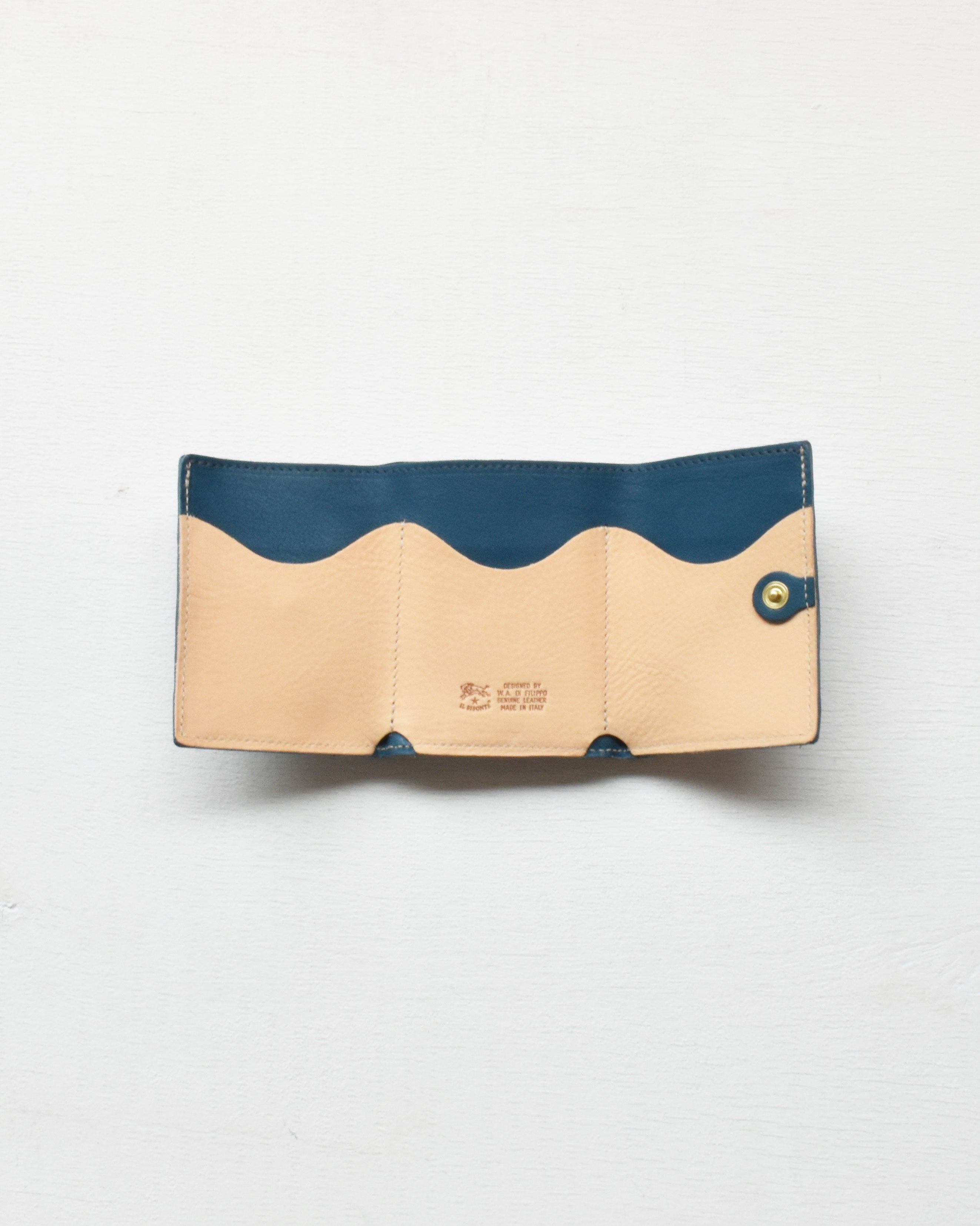 【イルビゾンテ】ヴィンテージ コンビネーションレザー トリフォルドウォレット  54262307341