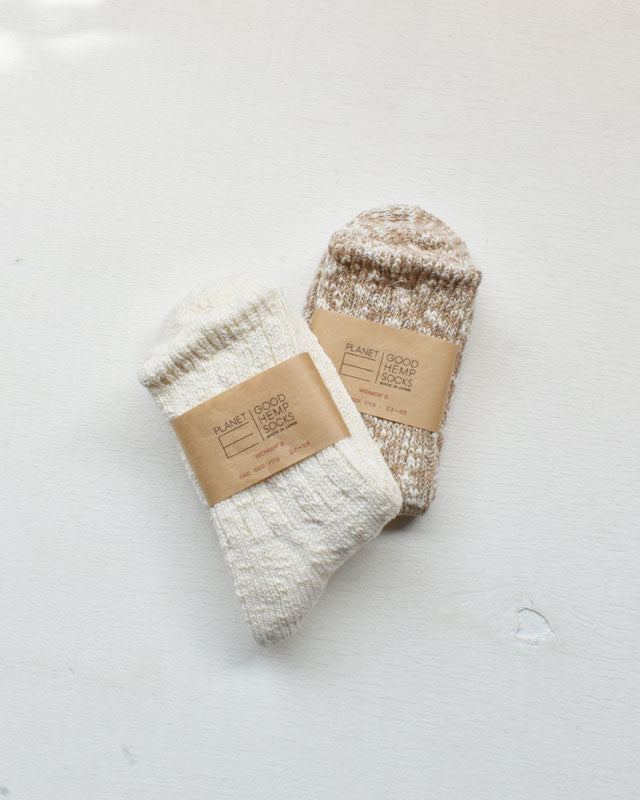 Planet-e(プラネット イー) / ヘンプスラブネップソックス　NATURAL【バーンストア】