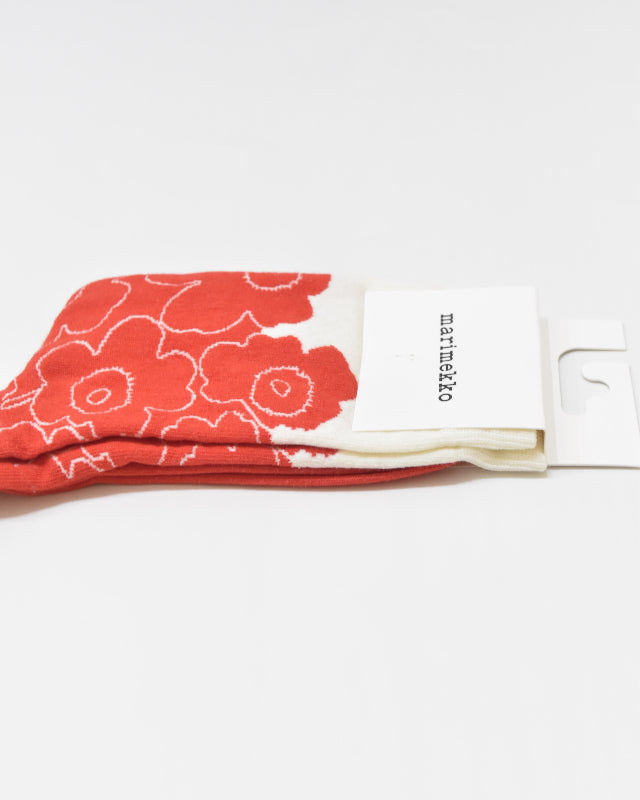 【マリメッコ】 Linjaus Piirto Unikko ソックス　52254194675