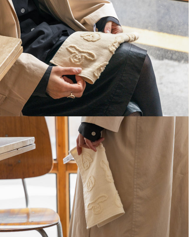 WARMGREY TAIL(ウォームグレーテール）/  BUNNY BUNNY HAND CLOTH - IVORY【バーンストア】