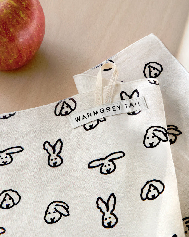 WARMGREY TAIL(ウォームグレーテール）/  BUNNY BUNNY KITCHEN CLOTH 2【バーンストア】