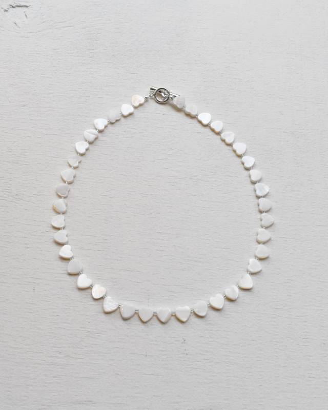 ROSETTAPRAYER（ロゼッタプレア） /  PEARL SHELL TOGGLE NECKLACE- HEART【バーンストア】