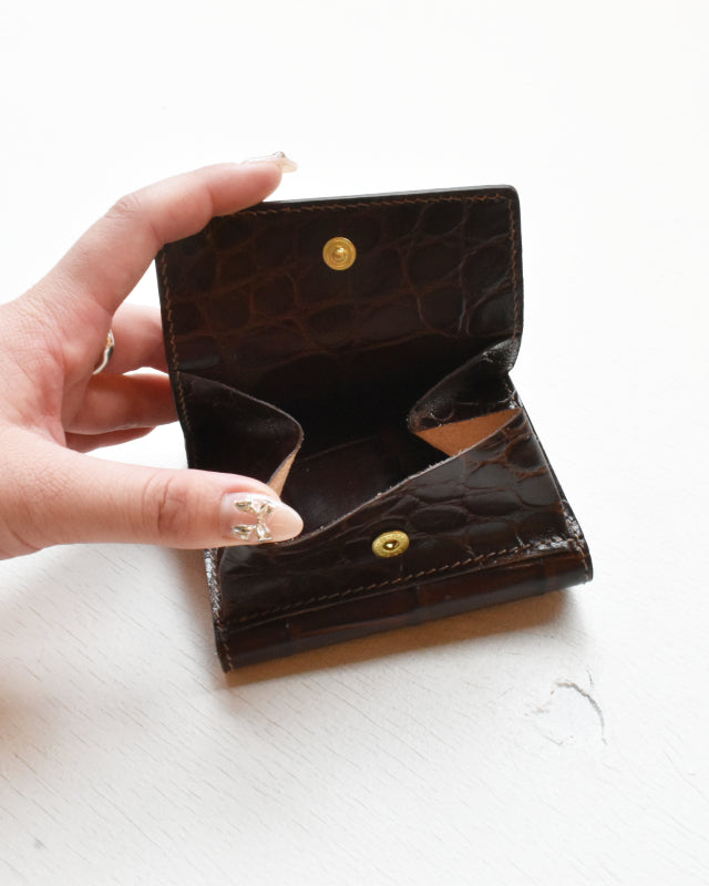 【イルビゾンテ】 クロコエンボスドレザー ウォレット  54202313440